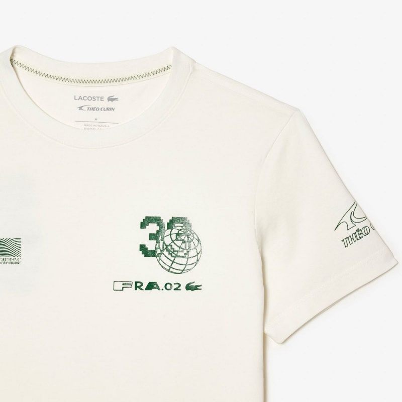 Women's Lacoste Lacoste Sport x Théo Curin Jersey T-Shirt White | SOC702896