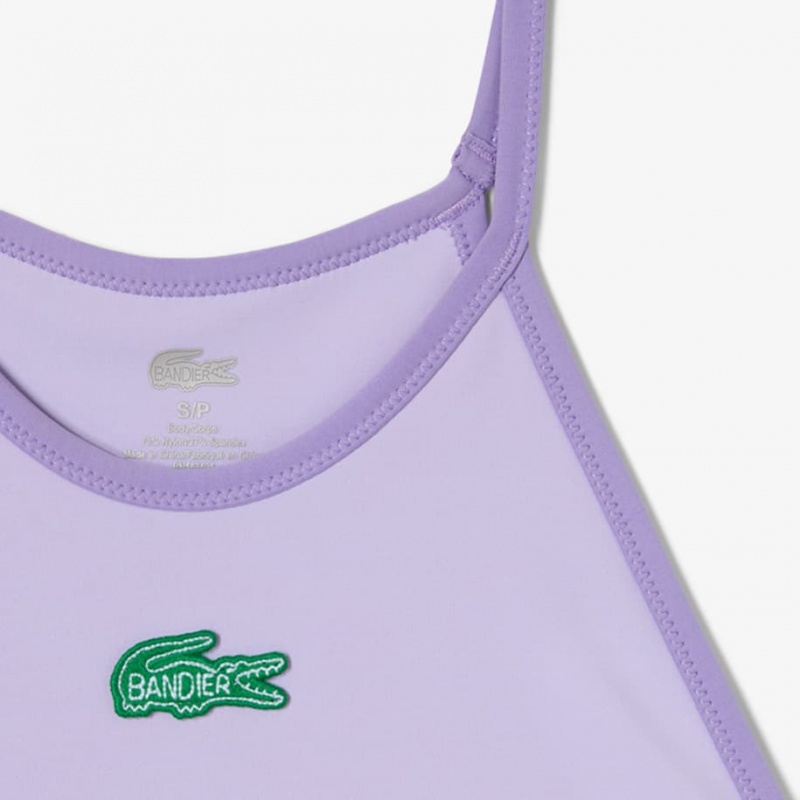 Women's Lacoste Lacoste x Bandier All Motion Colorblock Tank Top Purple | TZQ703185