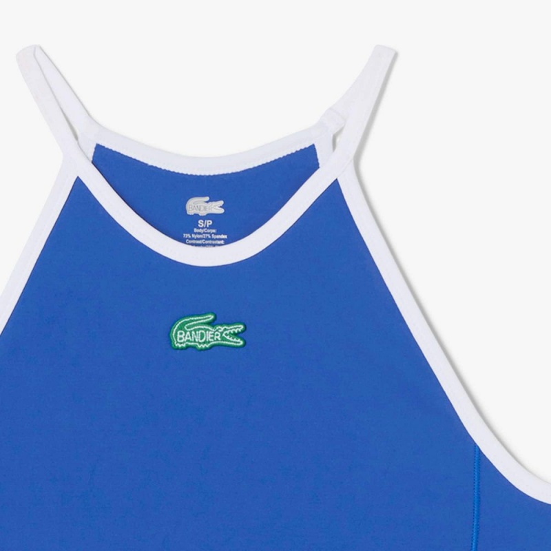 Women's Lacoste Lacoste x Bandier All Motion Colorblock Tank Top Blue | BKQ846127