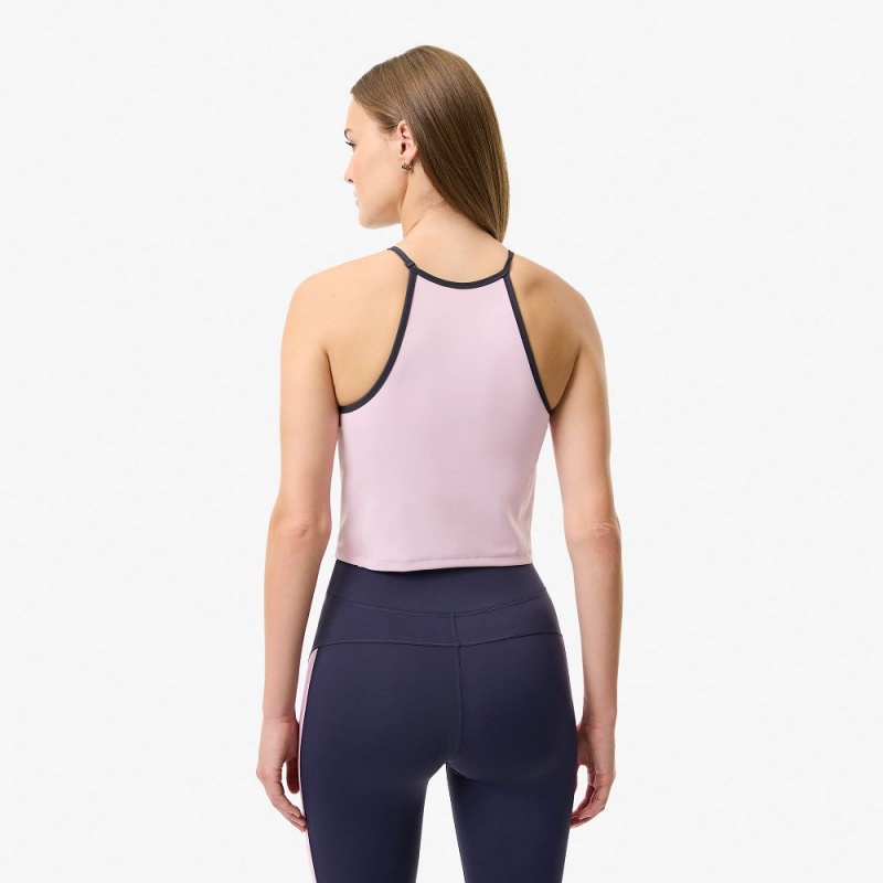 Women's Lacoste Lacoste x Bandier All Motion Colorblock Tank Top Pink | OSB912654