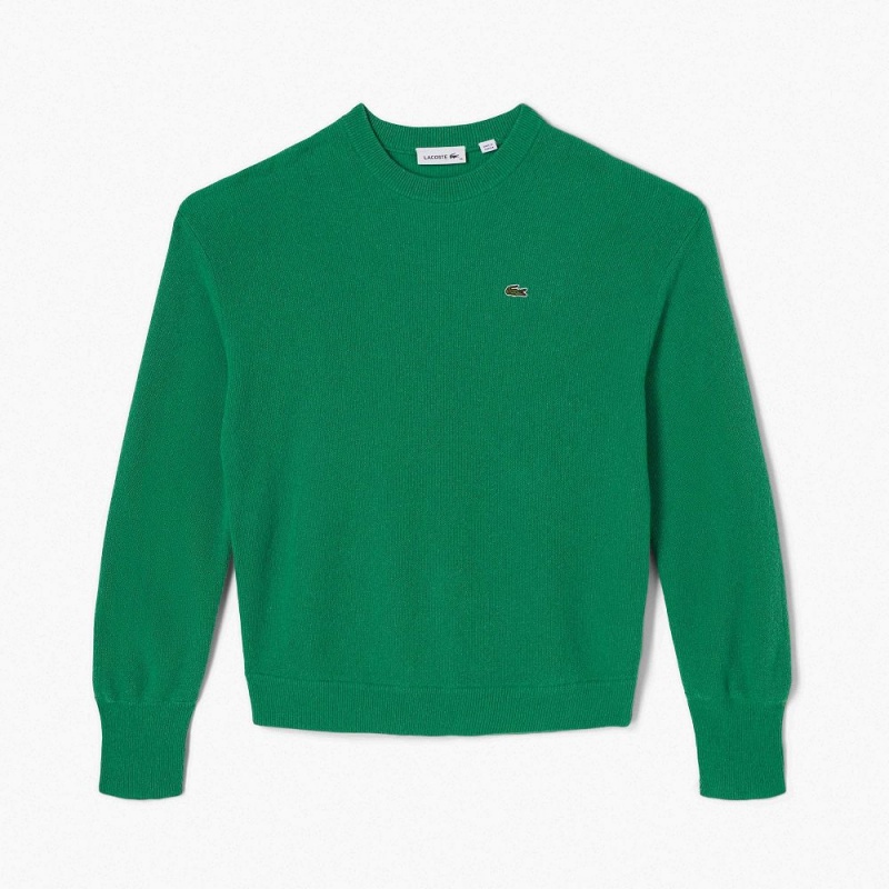 Women's Lacoste Lacoste x Bandier Cashmere Sweater Rocket Green | ZRB206174