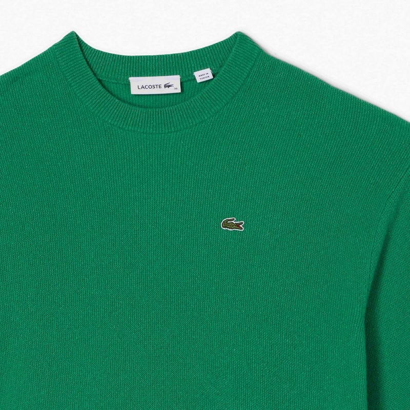 Women's Lacoste Lacoste x Bandier Cashmere Sweater Rocket Green | ZRB206174