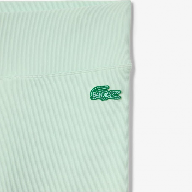 Women's Lacoste Lacoste x Bandier High-Waisted Leggings Green | BEY610982