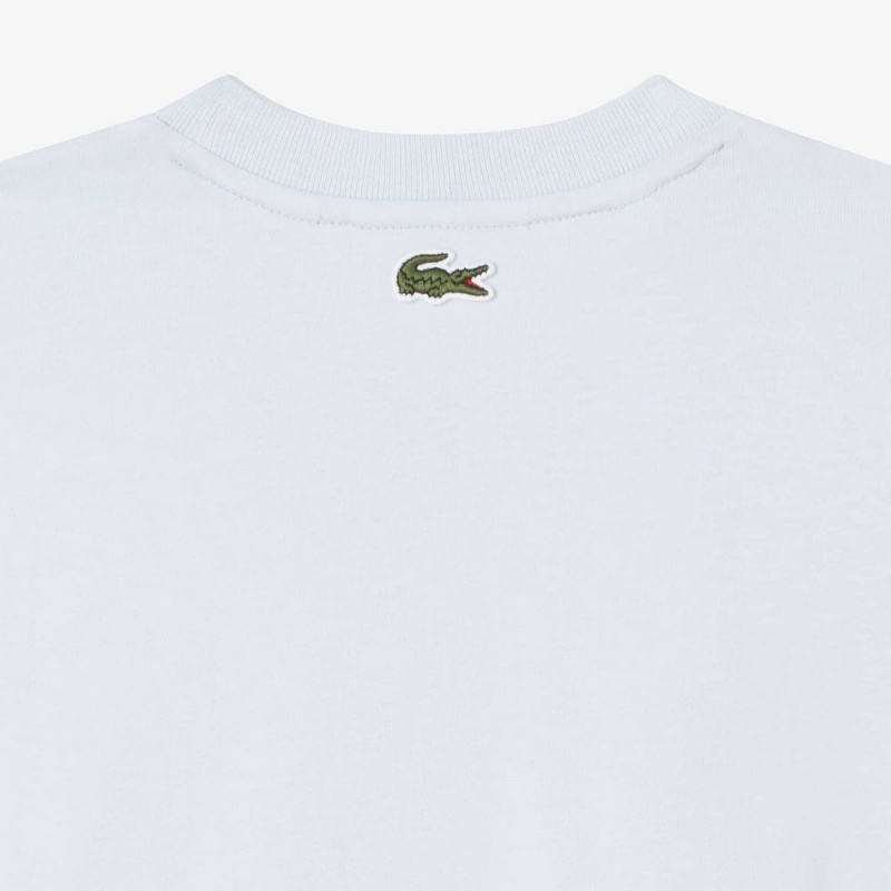 Women's Lacoste Lacoste x Bandier Jersey T-Shirt Light Blue White | GYR782654