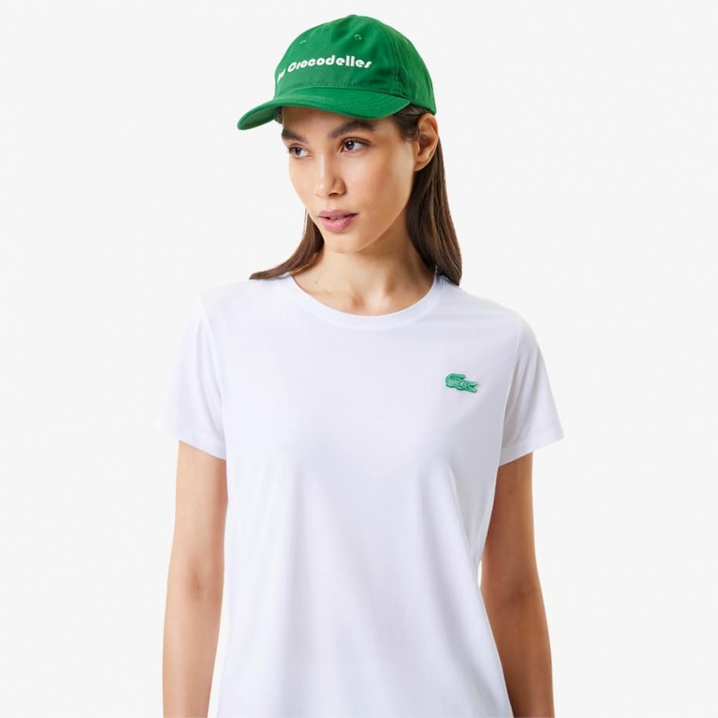 Women's Lacoste Lacoste x Bandier Pro Featherweight T-Shirt White | LOD689475