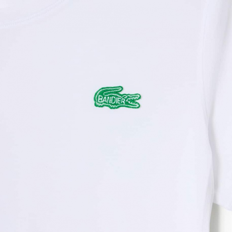 Women's Lacoste Lacoste x Bandier Pro Featherweight T-Shirt White | LOD689475