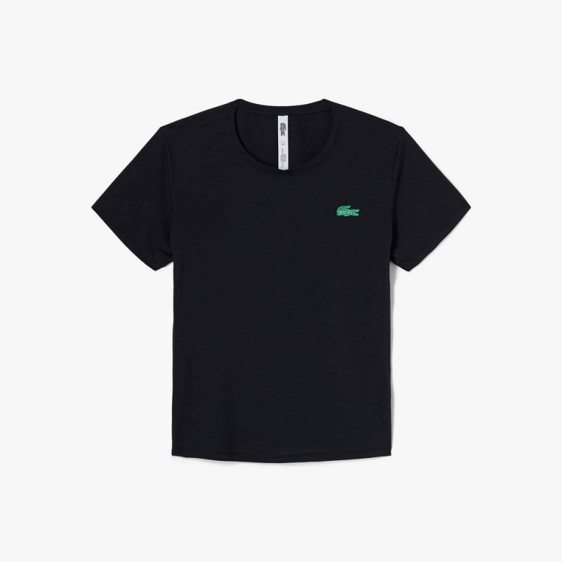 Women's Lacoste Lacoste x Bandier Pro Featherweight T-Shirt Black | AMG092541