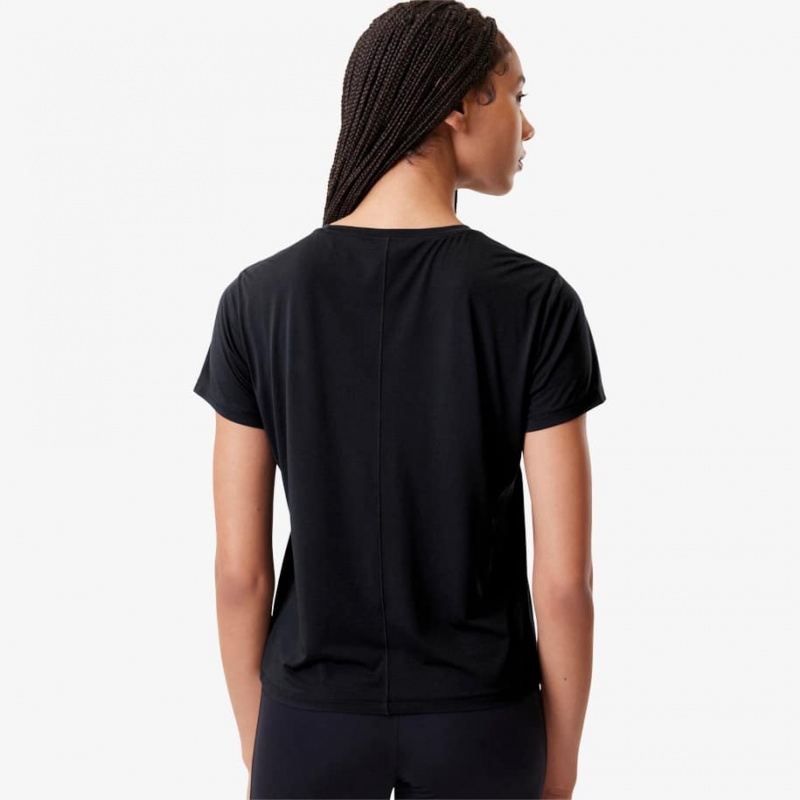 Women's Lacoste Lacoste x Bandier Pro Featherweight T-Shirt Black | AMG092541