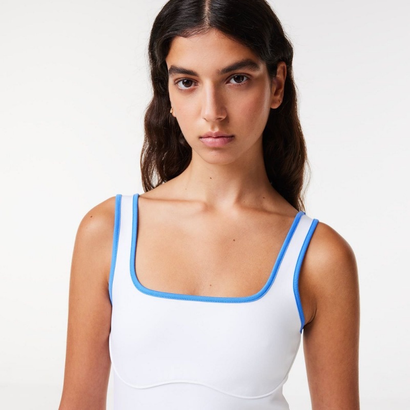 Women's Lacoste Lacoste x EleVen by Venus Technical Tank Top White | FDL236814