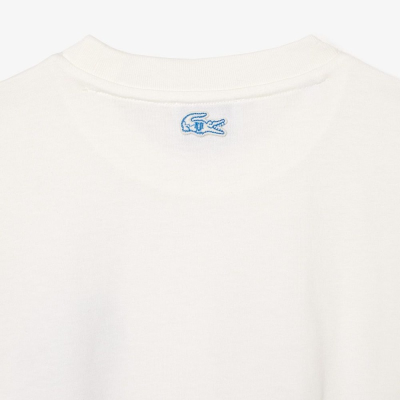 Women's Lacoste Lacoste x EleVen by Venus Cotton T-Shirt White | RXD641873