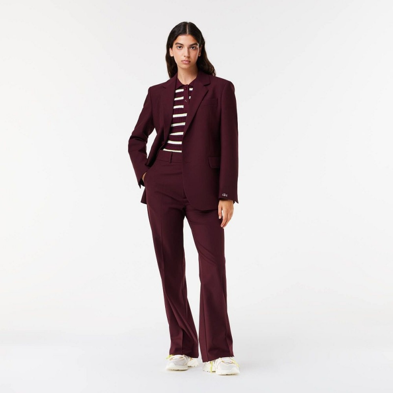 Women's Lacoste Lacoste x EleVen by Venus Stretch Wool Blazer Jackets Bordeaux | AIX913567