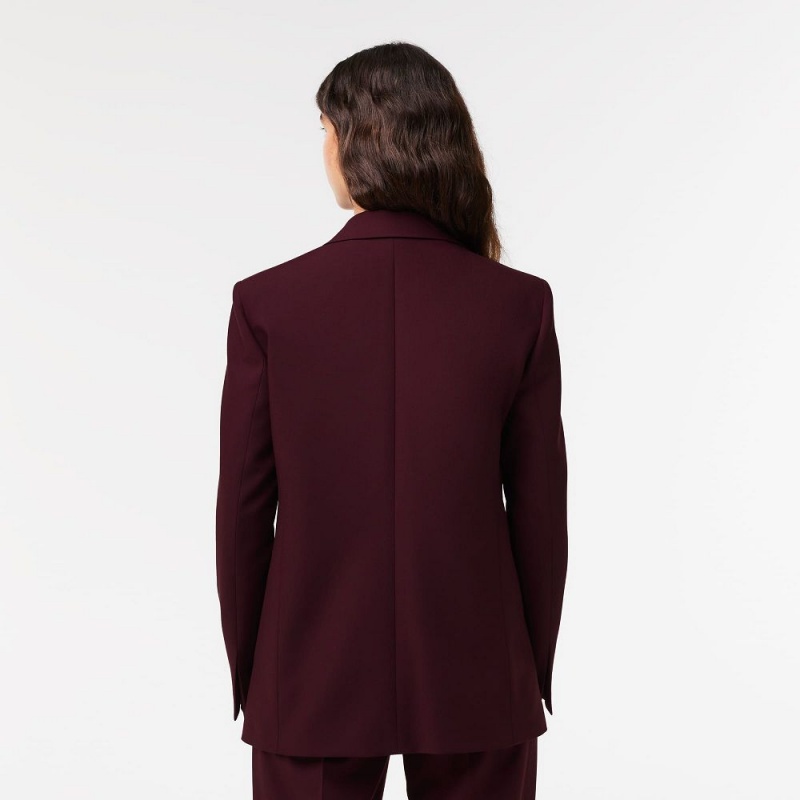 Women's Lacoste Lacoste x EleVen by Venus Stretch Wool Blazer Jackets Bordeaux | AIX913567