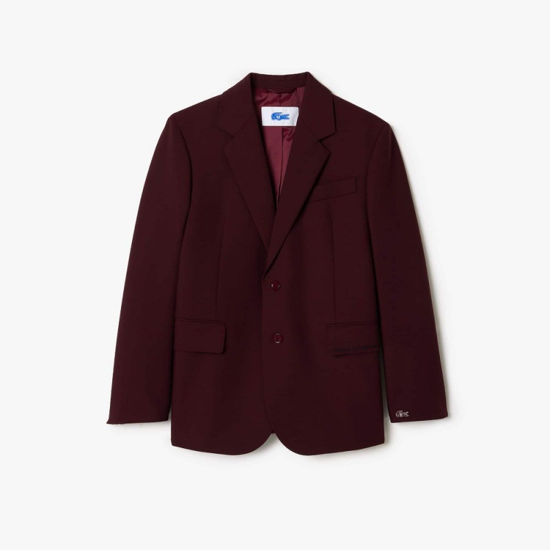 Women's Lacoste Lacoste x EleVen by Venus Stretch Wool Blazer Jackets Bordeaux | AIX913567