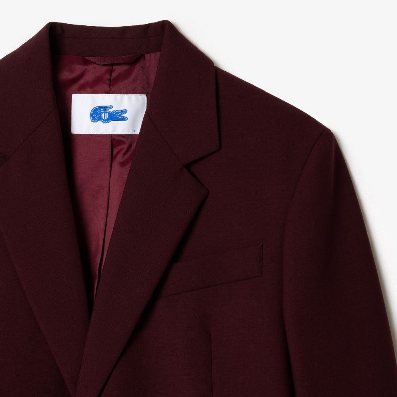 Women's Lacoste Lacoste x EleVen by Venus Stretch Wool Blazer Jackets Bordeaux | AIX913567