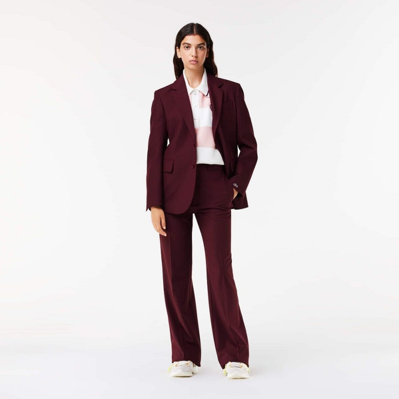 Women's Lacoste Lacoste x EleVen by Venus Stretch Wool Pants Bordeaux | OBD476905