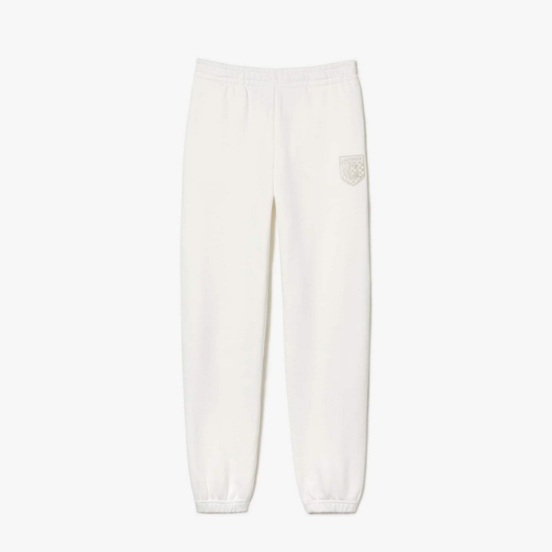 Women's Lacoste Lacoste x Goop Cotton Fleece Sweatpants White | RZH193704