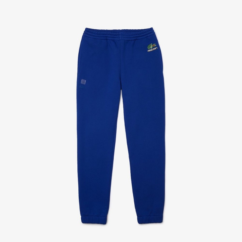 Women's Lacoste Lacoste x Minecraft Organic Cotton Fleece Sweatpants Blue | IVD127389