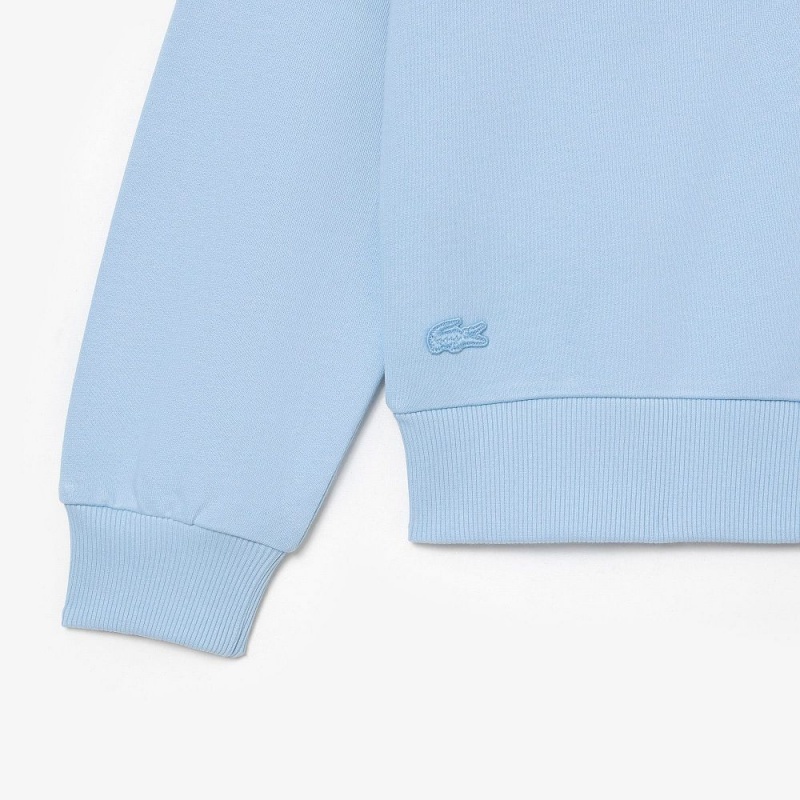 Women's Lacoste Lacoste x Netflix Loose Fit Organic Cotton Fleece Sweatshirt Pastel blue | VLE854732