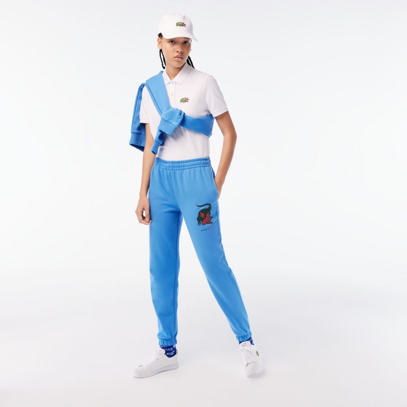 Women's Lacoste Lacoste x Netflix Super Soft Sweatpants Ethereal blue | EWX639801