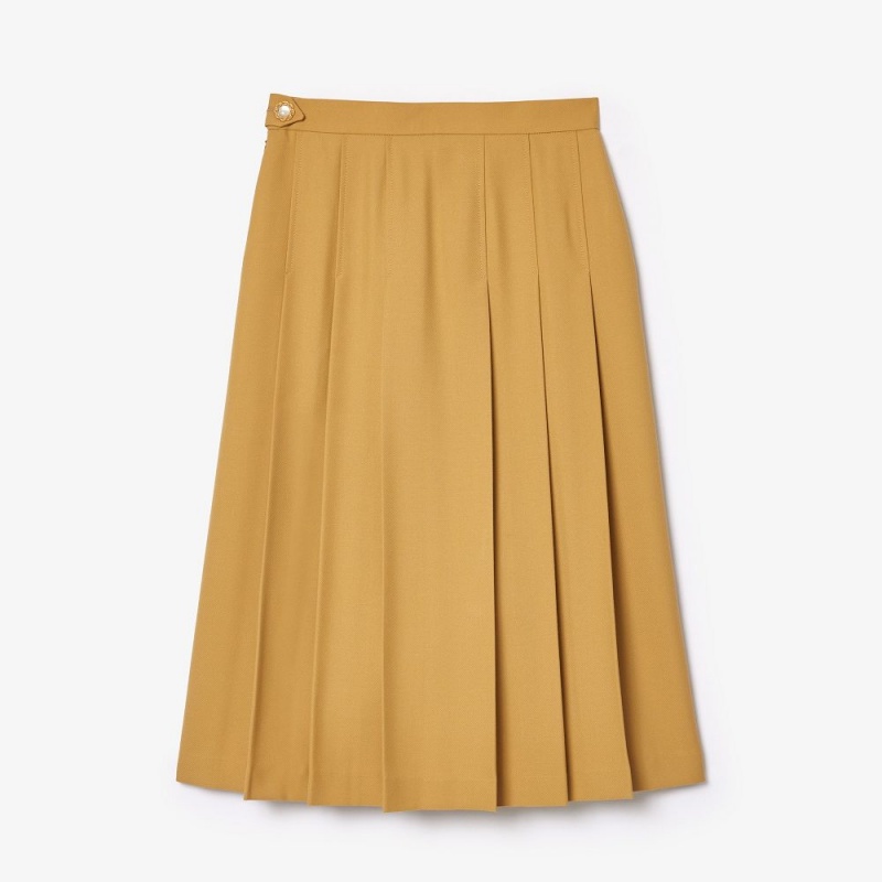 Women's Lacoste Lacoste x le FLEUR Pleated Midi Skirt Yellow | UOJ706429