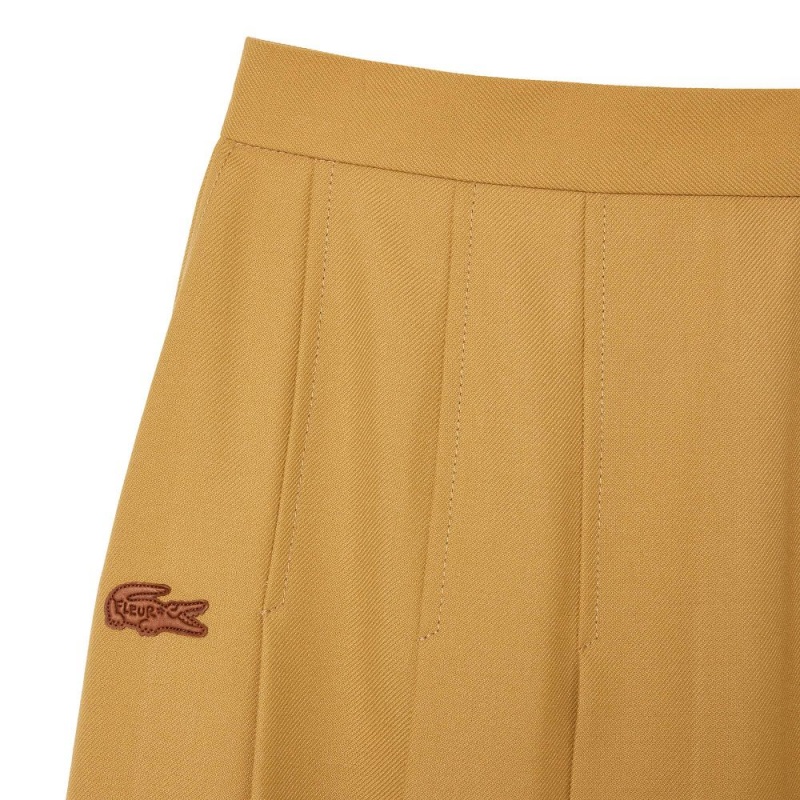 Women's Lacoste Lacoste x le FLEUR Pleated Midi Skirt Yellow | UOJ706429