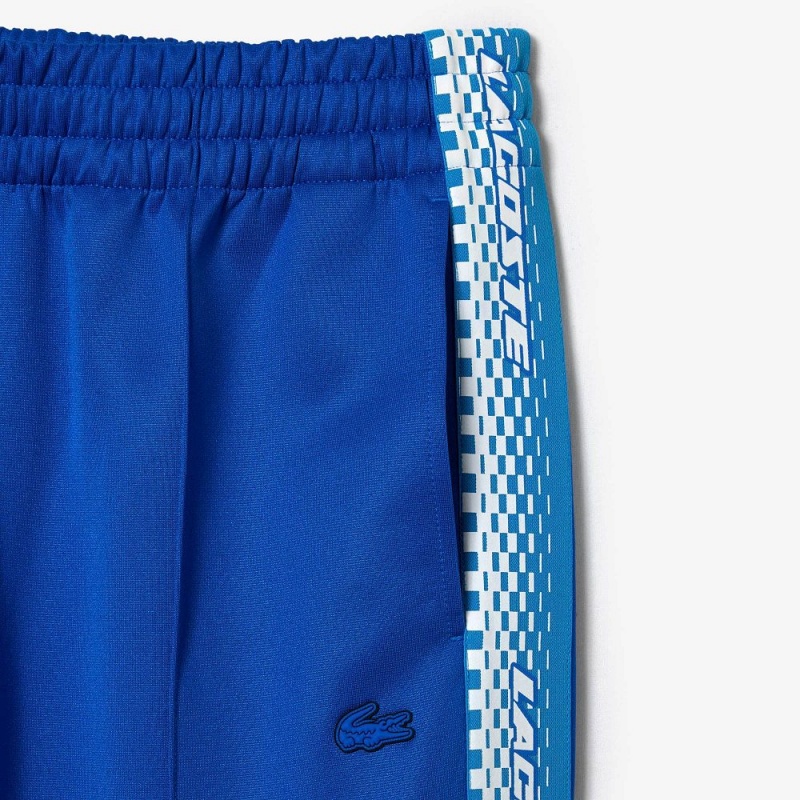 Women's Lacoste Logo Stripe Joggers Kingdom Blue | YNJ385604