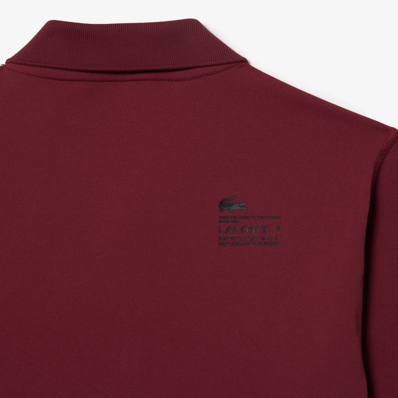 Women's Lacoste Long Sleeve Zip-Up Bodysuit Polo Shirts Bordeaux | JNE594307