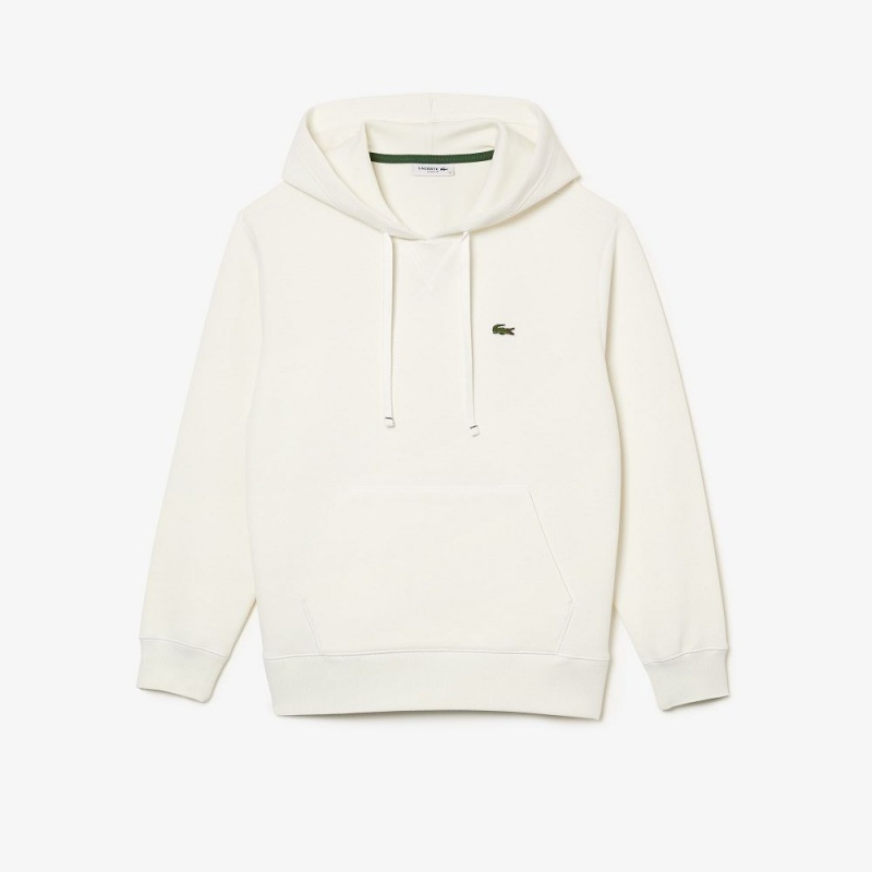 Women's Lacoste Loose Fit Cotton Blend Hoodie White | LYJ401329