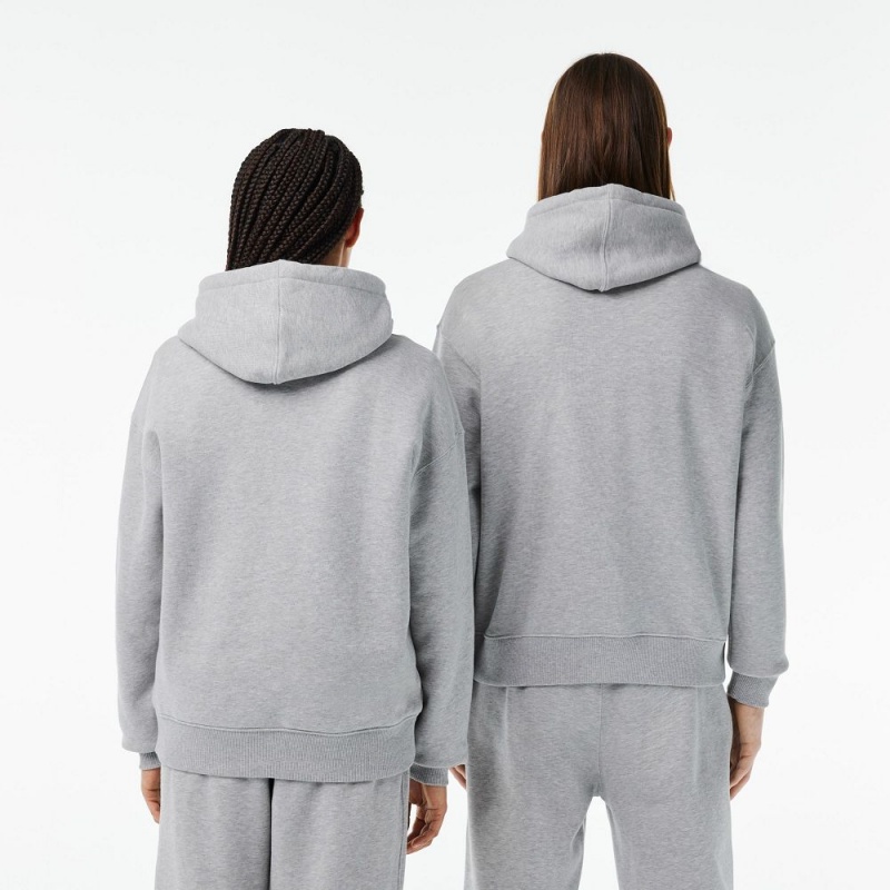 Women's Lacoste Loose Fit Hoodie Grey Chine | WAP531068