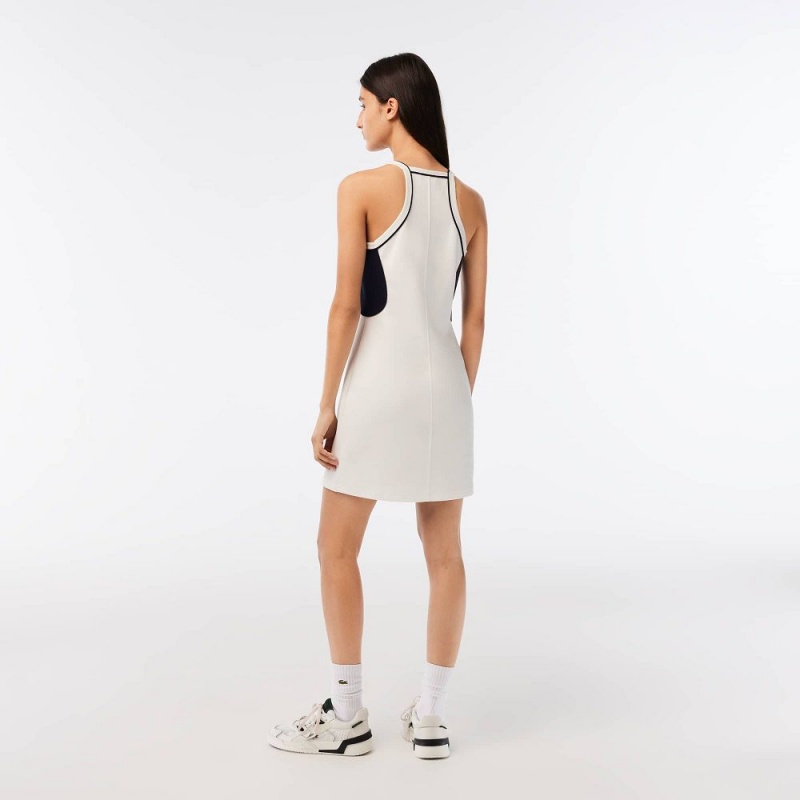 Women's Lacoste Made In France Organic Cotton Tennis Dress White | AIC270914