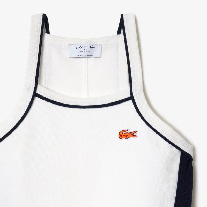 Women's Lacoste Made In France Organic Cotton Tennis Dress White | AIC270914