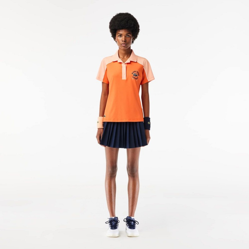 Women's Lacoste Miami Open Edition Ballgirl Tennis Polo Shirts Orange Light Orange | ZSK051732