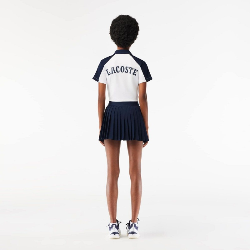 Women's Lacoste Miami Open Edition Ballgirl Tennis Skirt Navy Blue | LEW590463