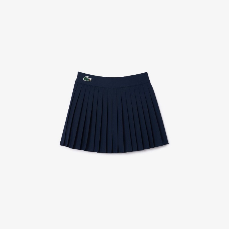 Women's Lacoste Miami Open Edition Ballgirl Tennis Skirt Navy Blue | LEW590463