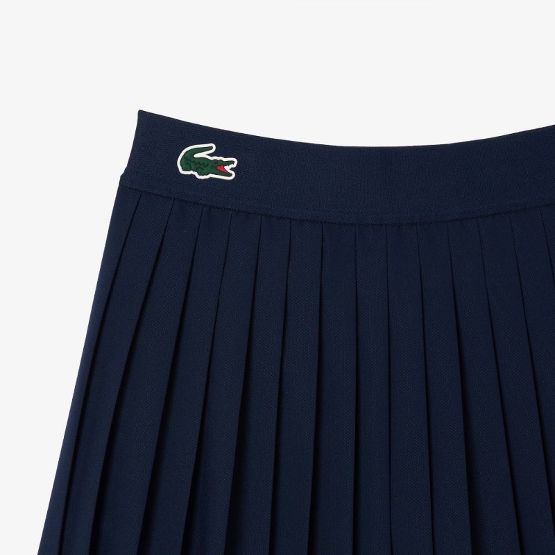 Women's Lacoste Miami Open Edition Ballgirl Tennis Skirt Navy Blue | LEW590463