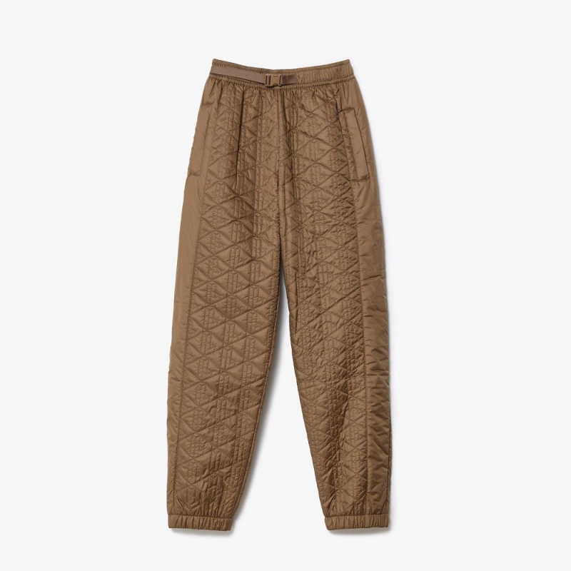 Women's Lacoste Monogram Motif Sweatpants Brown | RUS701659