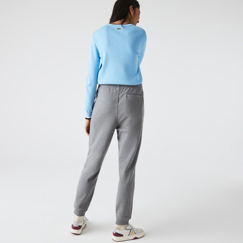 Women's Lacoste Organic Cotton Fleece Sweatpants Grey Chine | ZJQ523968