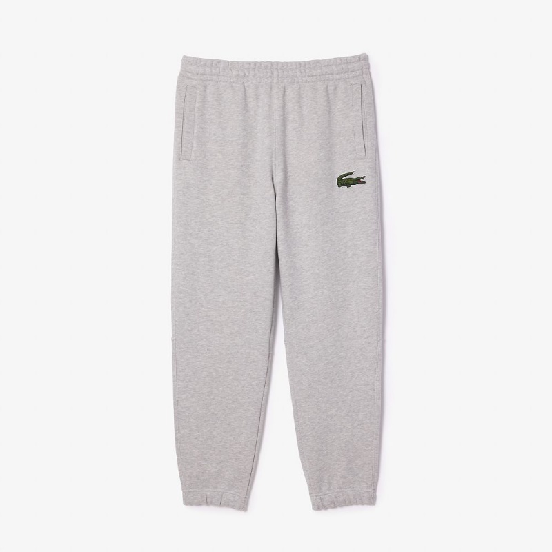 Women's Lacoste Organic Cotton Fleece Sweatpants Grey Chine | QWD826017