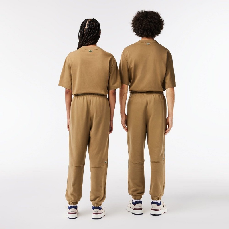 Women's Lacoste Organic Cotton Fleece Sweatpants Brown | PRK720836