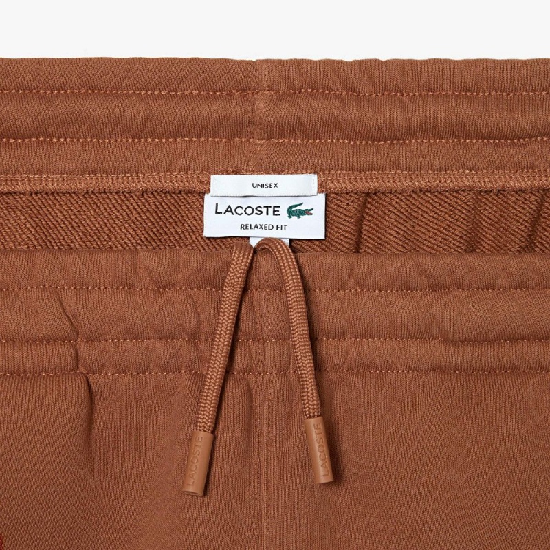 Women's Lacoste Organic Cotton Fleece Sweatpants Light Brown | YJH513826