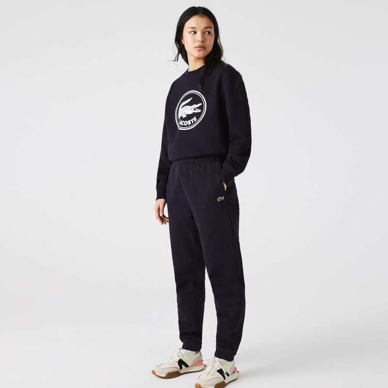 Women's Lacoste Organic Cotton Fleece Sweatpants Abysm blue | LWU485927