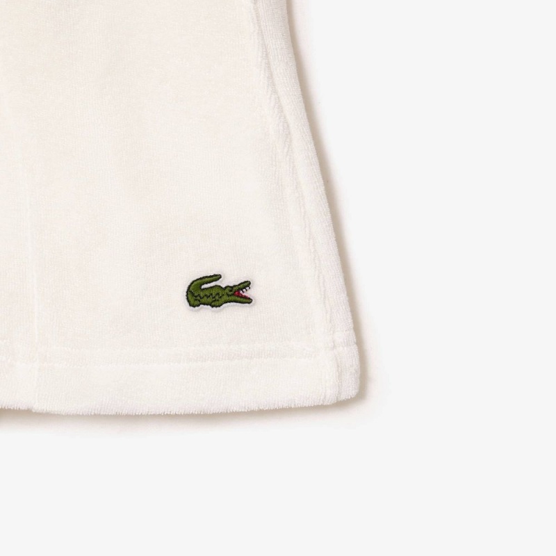 Women's Lacoste Organic Cotton Terry Shorts White | NDX956731