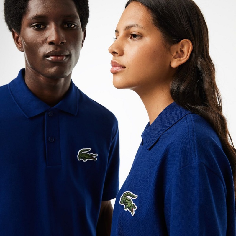 Women's Lacoste Original L.12.12 Loose Fit 80's Croc Polo Shirts Methylene blue | RID386715