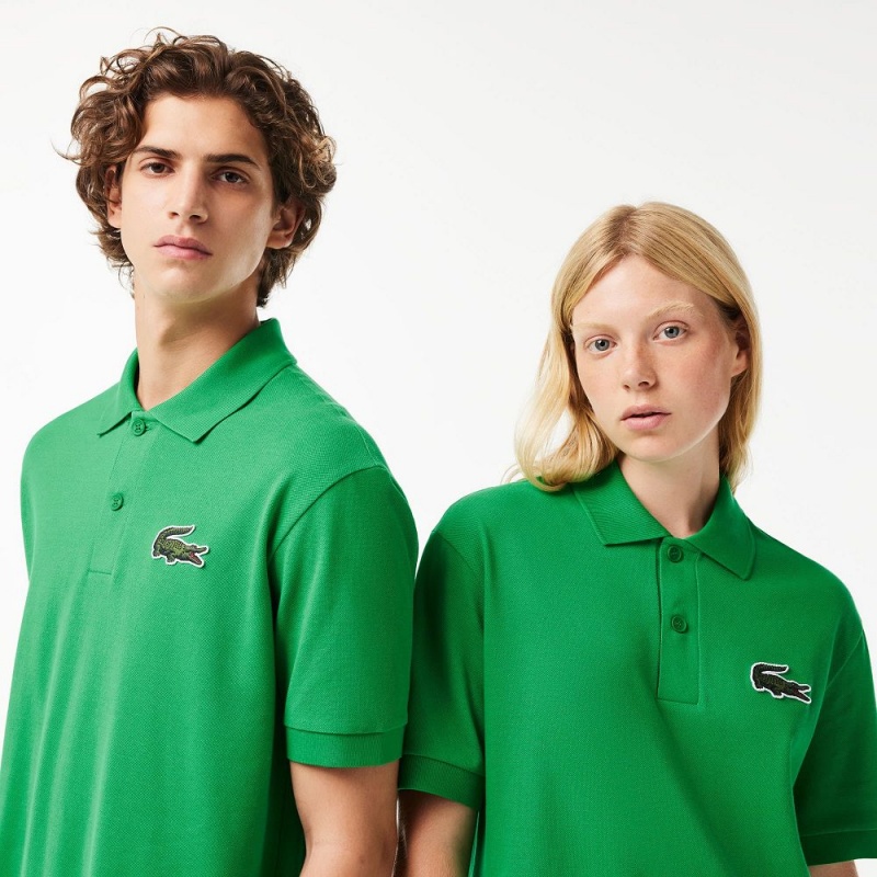 Women's Lacoste Original L.12.12 Loose Fit 80's Croc Polo Shirts Green | UIK048635