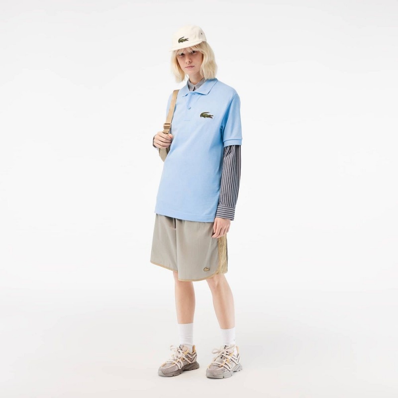 Women's Lacoste Original L.12.12 Loose Fit 80's Croc Polo Shirts Pastel blue | YMX437082