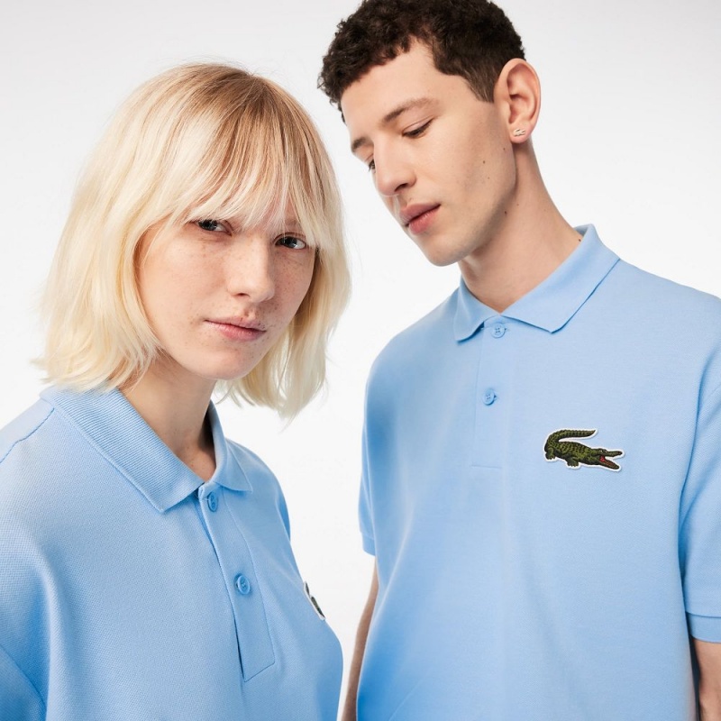 Women's Lacoste Original L.12.12 Loose Fit 80's Croc Polo Shirts Pastel blue | YMX437082