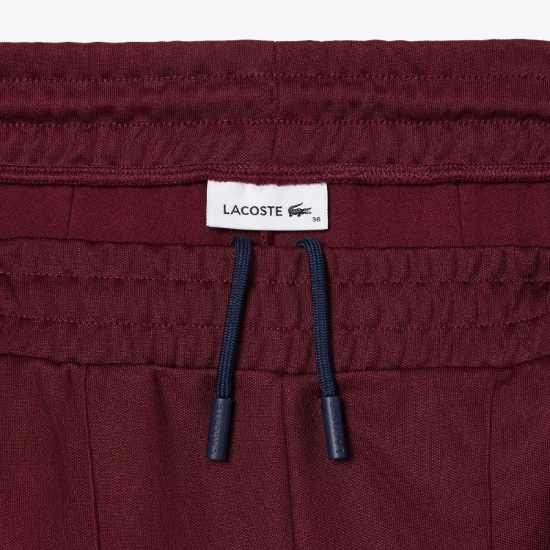 Women's Lacoste Paris Colorblock Cotton Sweatpants Bordeaux Navy Blue | AIX674253