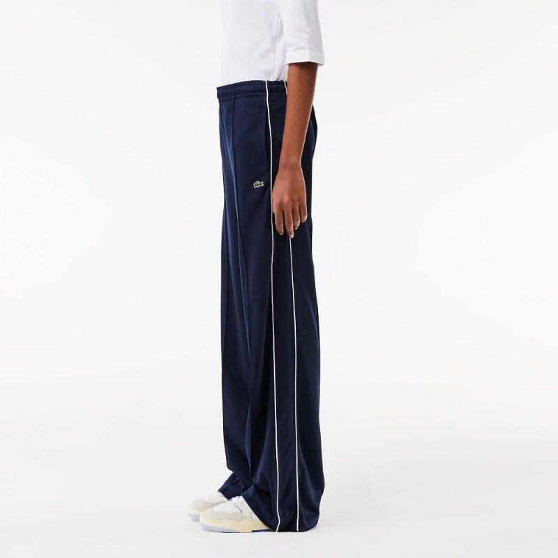 Women's Lacoste Paris Interlock Sweatpants Navy Blue White | UHG416032