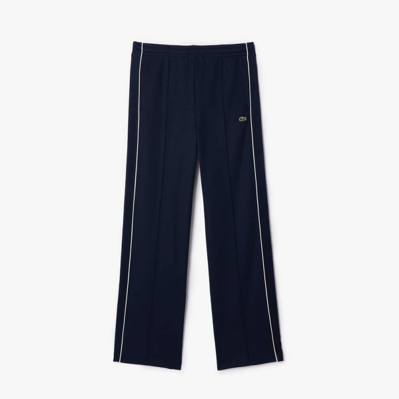 Women's Lacoste Paris Interlock Sweatpants Navy Blue White | UHG416032