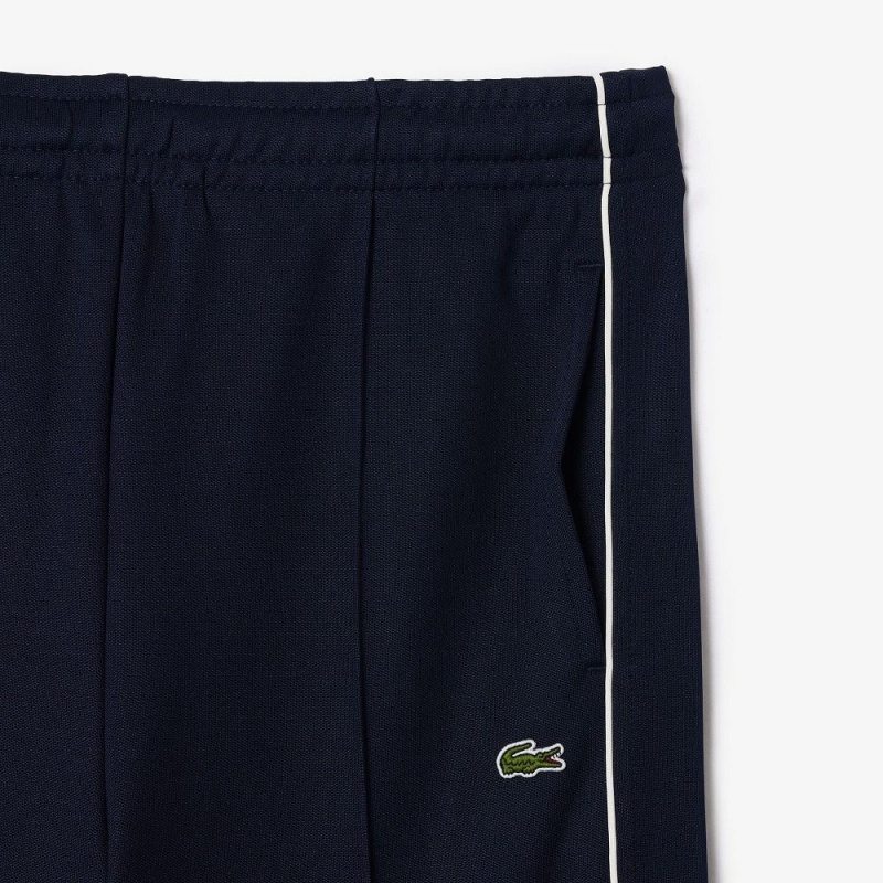 Women's Lacoste Paris Interlock Sweatpants Navy Blue White | UHG416032